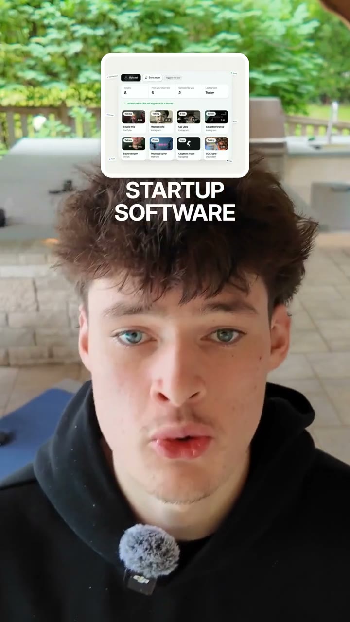 A vertical talking video in the Pop-up style